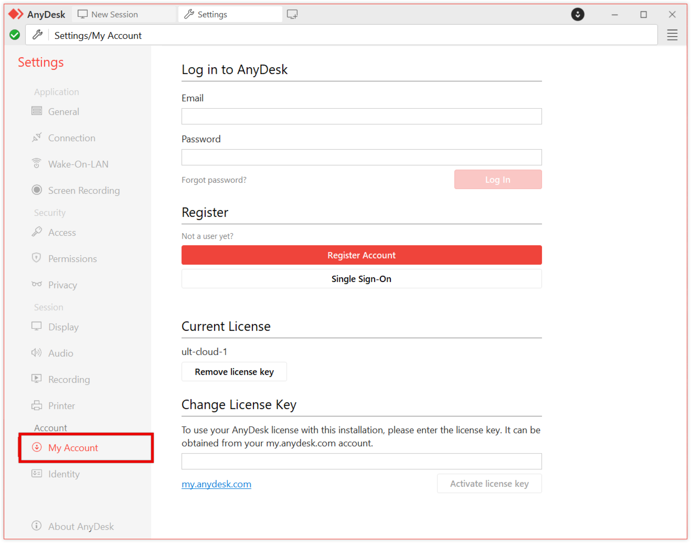 AnyDesk Client Settings AnyDesk Client Settings